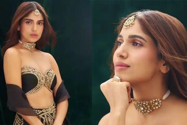 Business Honor Bhumi Pednekar’s Black & Gold Look Shines