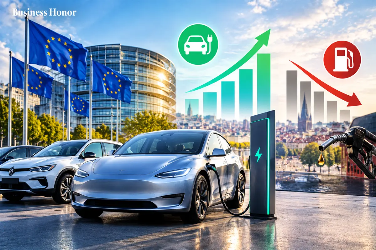  Europe Car Sales Jump 10% as Electric Cars Gain Ground and Petrol Demand Falls 